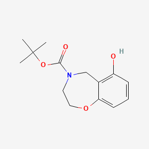 molecular formula C14H19NO4 B13552162 Tert-butyl 6-hydroxy-2,3,4,5-tetrahydro-1,4-benzoxazepine-4-carboxylate 