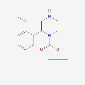 molecular formula C16H24N2O3 B13552180 Tert-butyl 2-(2-methoxyphenyl)piperazine-1-carboxylate 