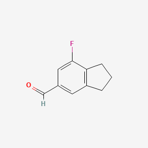 7-fluoro-2,3-dihydro-1H-indene-5-carbaldehyde