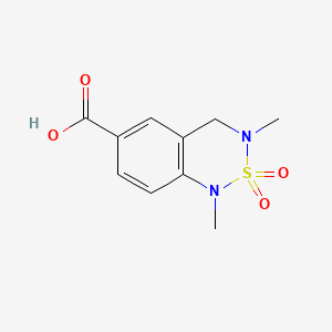 1,3-dimethyl-2,2-dioxo-3,4-dihydro-1H-2lambda6,1,3-benzothiadiazine-6-carboxylic acid