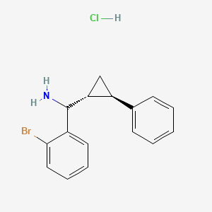 molecular formula C16H17BrClN B13552302 rac-(2-bromophenyl)[(1R,2R)-2-phenylcyclopropyl]methanaminehydrochloride,trans 