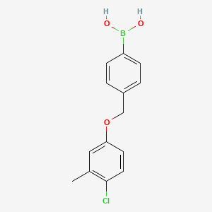 molecular formula C14H14BClO3 B1355231 (4-((4-氯-3-甲基苯氧基)甲基)苯基)硼酸 CAS No. 849052-25-1
