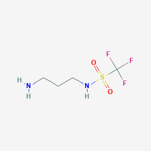 molecular formula C4H9F3N2O2S B13552315 N-(3-aminopropyl)-1,1,1-trifluoromethanesulfonamide 