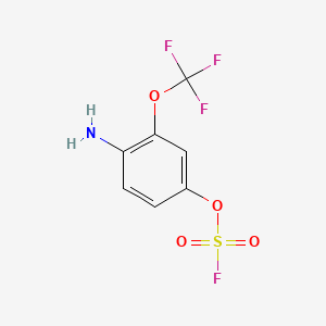 molecular formula C7H5F4NO4S B13552336 4-Amino-3-(trifluoromethoxy)phenylfluoranesulfonate 