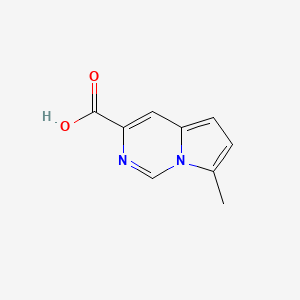 molecular formula C9H8N2O2 B13552345 7-Methylpyrrolo[1,2-c]pyrimidine-3-carboxylic acid CAS No. 2825011-25-2