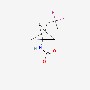 molecular formula C13H21F2NO2 B13552349 tert-butyl N-[3-(2,2-difluoropropyl)bicyclo[1.1.1]pentan-1-yl]carbamate 