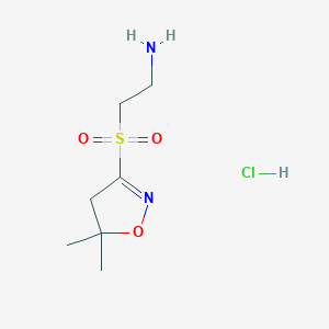 2-[(5,5-Dimethyl-4,5-dihydro-1,2-oxazol-3-yl)sulfonyl]ethan-1-amine hydrochloride