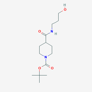 Tert-butyl 4-((3-hydroxypropyl)carbamoyl)piperidine-1-carboxylate