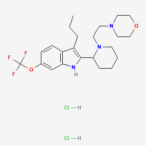 2-{1-[2-(morpholin-4-yl)ethyl]piperidin-2-yl}-3-propyl-6-(trifluoromethoxy)-1H-indoledihydrochloride