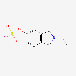 molecular formula C10H12FNO3S B13552421 2-ethyl-2,3-dihydro-1H-isoindol-5-yl fluoranesulfonate 