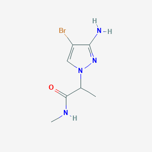 2-(3-amino-4-bromo-1H-pyrazol-1-yl)-N-methylpropanamide