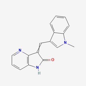 molecular formula C17H13N3O B1355245 3-[(1-methyl-3-indolyl)methylidene]-1H-pyrrolo[3,2-b]pyridin-2-one 
