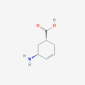 molecular formula C7H11NO2 B13552452 (1R,5R)-5-aminocyclohex-3-ene-1-carboxylic acid 