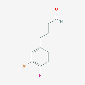 molecular formula C10H10BrFO B13552465 4-(3-Bromo-4-fluorophenyl)butanal 