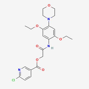 [2-(2,5-Diethoxy-4-morpholin-4-ylanilino)-2-oxoethyl] 6-chloropyridine-3-carboxylate