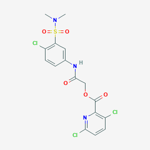 [2-[4-Chloro-3-(dimethylsulfamoyl)anilino]-2-oxoethyl] 3,6-dichloropyridine-2-carboxylate