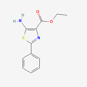 molecular formula C12H12N2O2S B1355260 Ethyl 5-amino-2-phenylthiazole-4-carboxylate CAS No. 31785-06-5