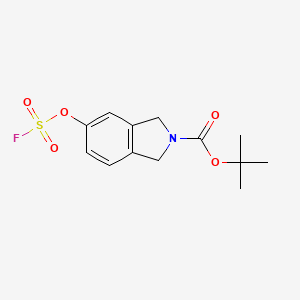 molecular formula C13H16FNO5S B13552607 tert-butyl5-[(fluorosulfonyl)oxy]-2,3-dihydro-1H-isoindole-2-carboxylate 