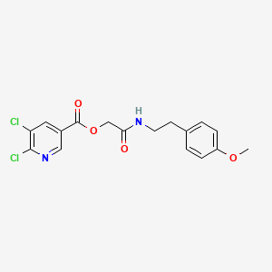 molecular formula C17H16Cl2N2O4 B13552620 [2-[2-(4-Methoxyphenyl)ethylamino]-2-oxoethyl] 5,6-dichloropyridine-3-carboxylate CAS No. 380190-95-4