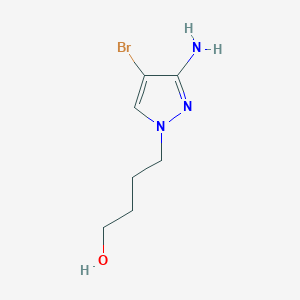 molecular formula C7H12BrN3O B13552621 4-(3-Amino-4-bromo-1h-pyrazol-1-yl)butan-1-ol 