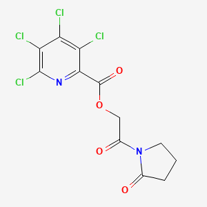 molecular formula C12H8Cl4N2O4 B13552649 2-Oxo-2-(2-oxopyrrolidin-1-yl)ethyl 3,4,5,6-tetrachloropyridine-2-carboxylate CAS No. 1016480-06-0