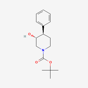 molecular formula C16H23NO3 B13552662 rac-tert-butyl (3R,4R)-3-hydroxy-4-phenylpiperidine-1-carboxylate, trans 