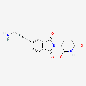 molecular formula C16H13N3O4 B13552747 5-(3-Aminoprop-1-yn-1-yl)-2-(2,6-dioxopiperidin-3-yl)isoindoline-1,3-dione 