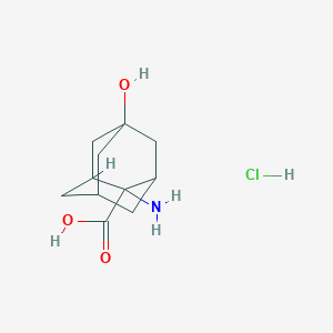 molecular formula C11H18ClNO3 B13552765 2-Amino-5-hydroxyadamantane-2-carboxylic acid hydrochloride 