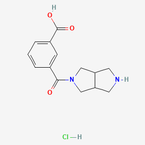 3-{Octahydropyrrolo[3,4-c]pyrrole-2-carbonyl}benzoic acid hydrochloride