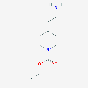 molecular formula C10H20N2O2 B13552813 Ethyl 4-(2-aminoethyl)piperidine-1-carboxylate 