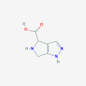 molecular formula C6H7N3O2 B13552819 2H,4H,5H,6H-pyrrolo[3,4-c]pyrazole-4-carboxylic acid 