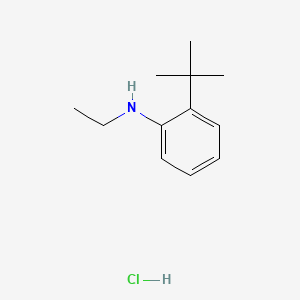 molecular formula C12H20ClN B13552822 2-tert-butyl-N-ethylanilinehydrochloride 