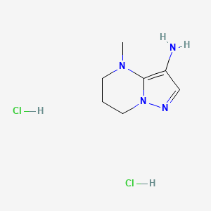 4-methyl-4H,5H,6H,7H-pyrazolo[1,5-a]pyrimidin-3-amine dihydrochloride