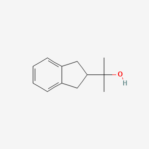 molecular formula C12H16O B13552897 2-(2,3-dihydro-1H-inden-2-yl)propan-2-ol 