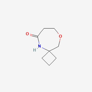 molecular formula C8H13NO2 B13552909 9-Oxa-5-azaspiro[3.6]decan-6-one 