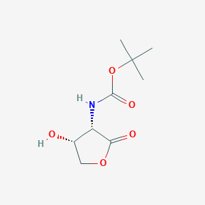 tert-butyl N-[(3S,4R)-4-hydroxy-2-oxooxolan-3-yl]carbamate