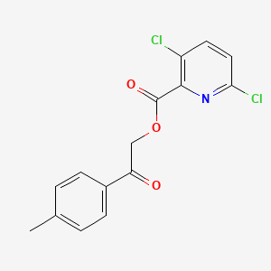 molecular formula C15H11Cl2NO3 B13552948 [2-(4-Methylphenyl)-2-oxoethyl] 3,6-dichloropyridine-2-carboxylate CAS No. 749221-43-0