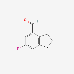 6-fluoro-2,3-dihydro-1H-indene-4-carbaldehyde