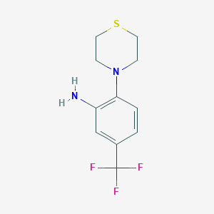 molecular formula C11H13F3N2S B13552988 2-(Thiomorpholin-4-yl)-5-(trifluoromethyl)aniline 