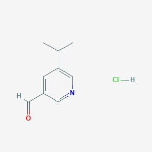 5-(Propan-2-yl)pyridine-3-carbaldehydehydrochloride