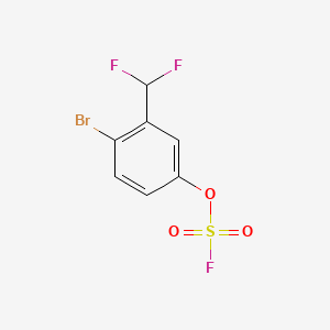 molecular formula C7H4BrF3O3S B13553032 4-Bromo-3-(difluoromethyl)phenylfluoranesulfonate 