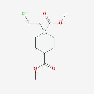 molecular formula C12H19ClO4 B1355305 Dimethyl 1-(2-chloroethyl)cyclohexane-1,4-dicarboxylate CAS No. 106004-06-2
