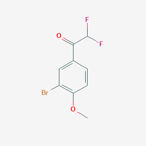 molecular formula C9H7BrF2O2 B13553064 1-(3-Bromo-4-methoxyphenyl)-2,2-difluoroethan-1-one 