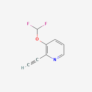 molecular formula C8H5F2NO B13553080 3-(Difluoromethoxy)-2-ethynylpyridine 