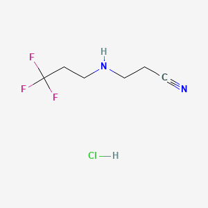 3-[(3,3,3-Trifluoropropyl)amino]propanenitrilehydrochloride