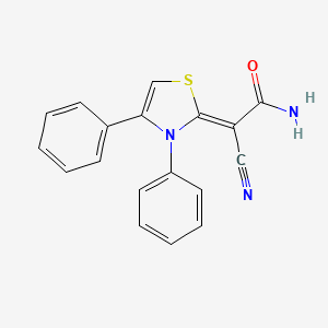 (2Z)-2-cyano-2-(3,4-diphenyl-1,3-thiazol-2-ylidene)acetamide