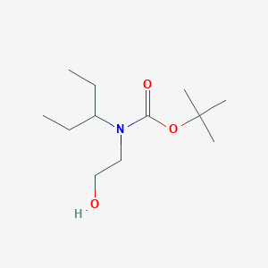 molecular formula C12H25NO3 B13553098 Tert-butyl (2-hydroxyethyl)(pentan-3-yl)carbamate 