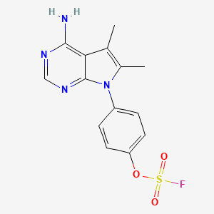 4-{4-amino-5,6-dimethyl-7H-pyrrolo[2,3-d]pyrimidin-7-yl}phenylsulfurofluoridate