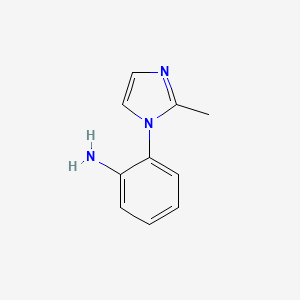 molecular formula C10H11N3 B1355314 2-(2-甲基-1H-咪唑-1-基)苯胺 CAS No. 26286-55-5