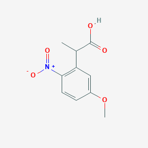 molecular formula C10H11NO5 B13553157 2-(5-Methoxy-2-nitrophenyl)propanoic acid 